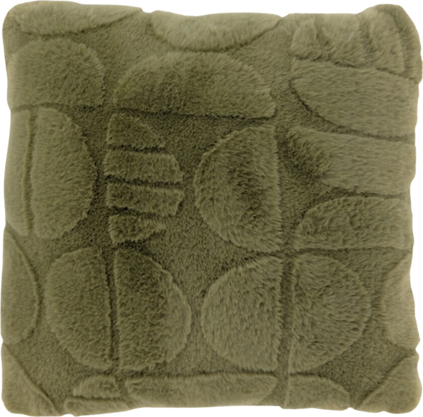 Pyntepute - 45x45 cm - Fake fur - Vintergrønn