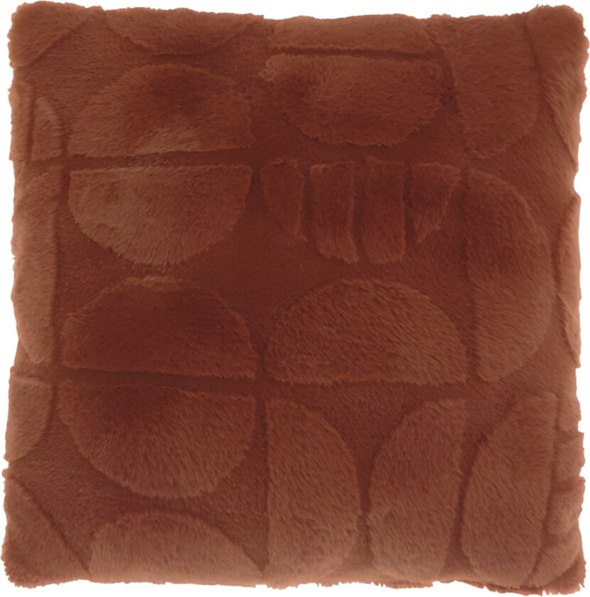 Pyntepute - 45x45 cm - fuskepels - vinrød