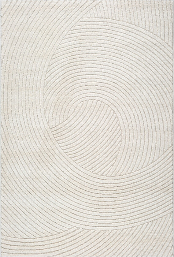 Gulvteppe - 160x230 cm - Vevd - Kremfarget med mønster - Elio - Nordstrand Home