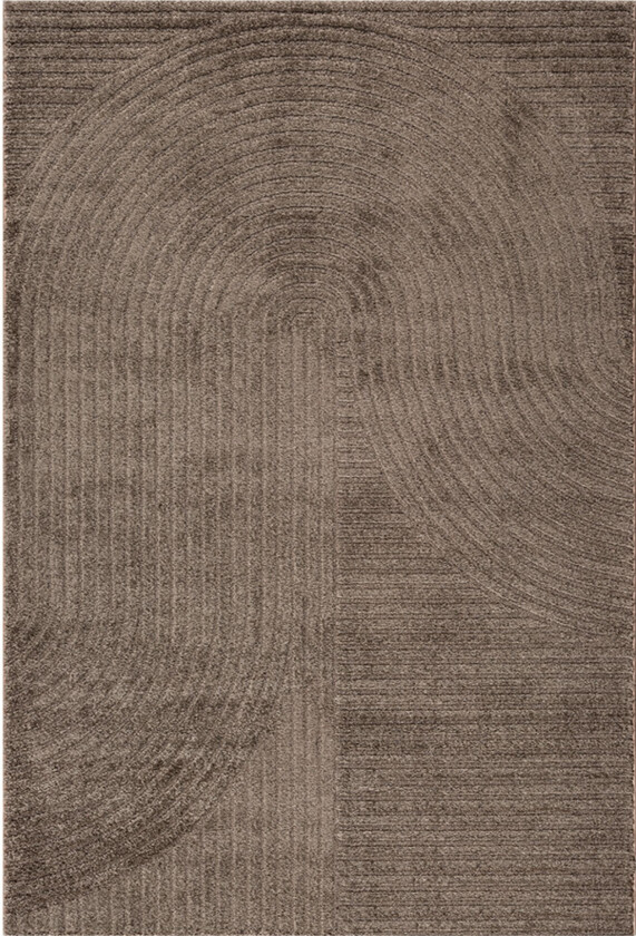 Gulvteppe - 160x230 cm - Vevd - Brun med mønster - Elio - Nordstrand Home