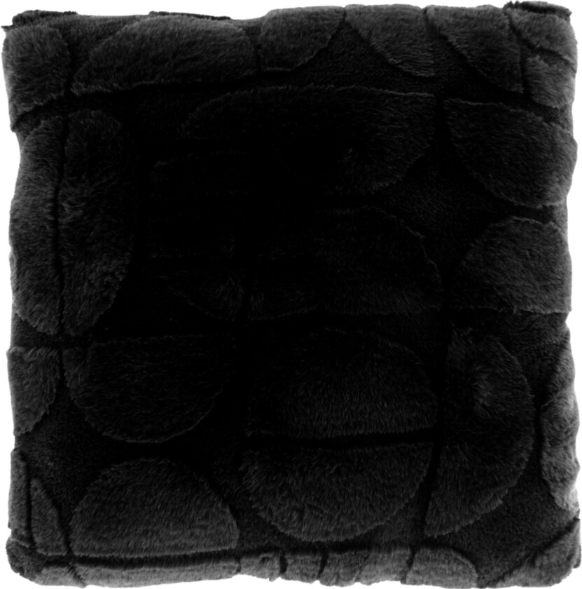 Pyntepute - 45x45 cm - fuskepels - Svart