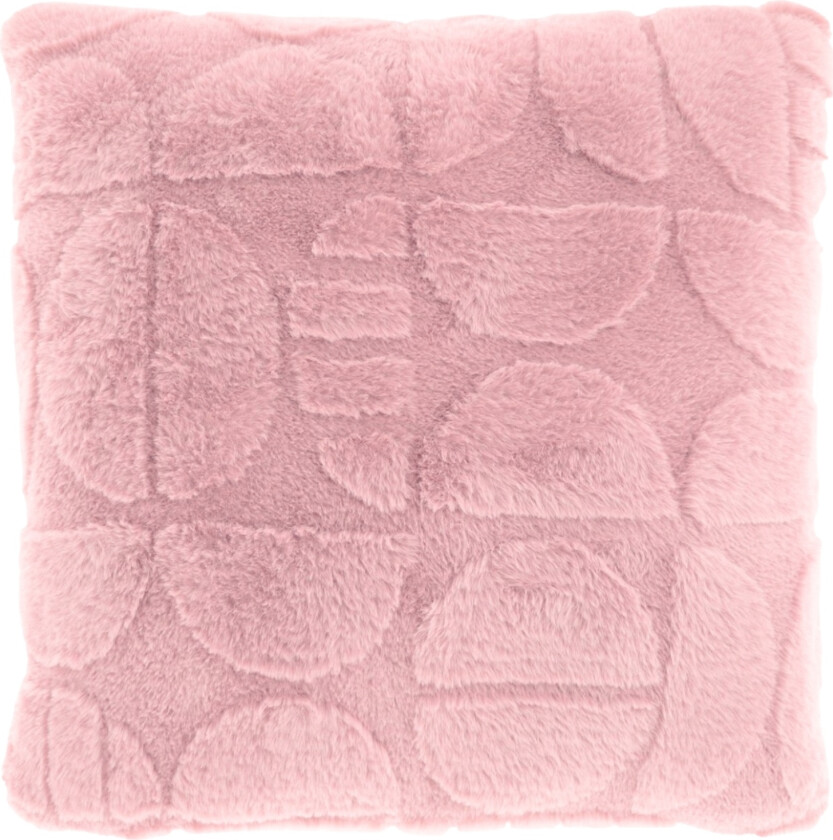 Pyntepute - 45x45 cm - fuskepels - Gammel rosa