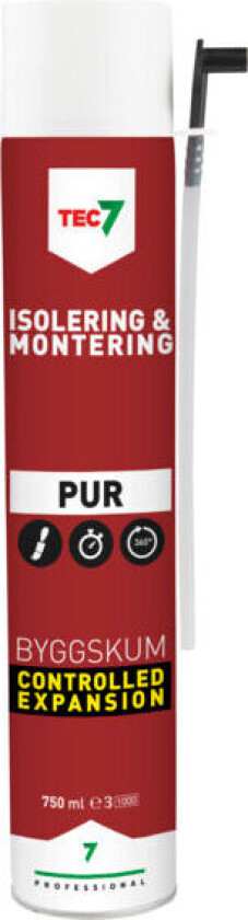Bilde av Byggskum Pur 750 Ml Til Fuging Og Montering, Samt Varme-, Kulde- Og Lydisolering