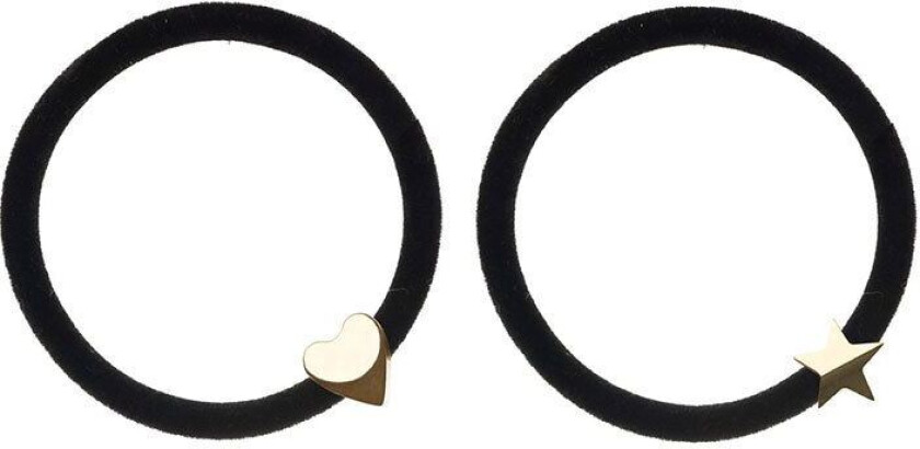 Bilde av DARK Velvet Hair Tie Black 2pcs