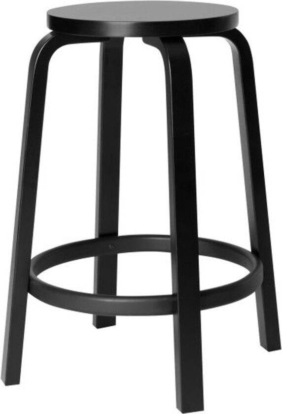 Barstol 64, 65 cm, Helt svartlackad - Barstoler & barkrakker - Alvar Aalto - Svart - Tre