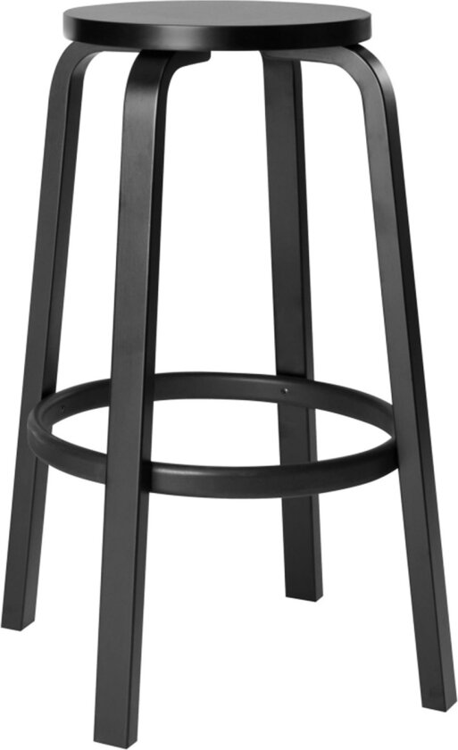 Barstol 64, 75 cm, Helt svartlackad - Barstoler & barkrakker - Alvar Aalto - Svart - Tre