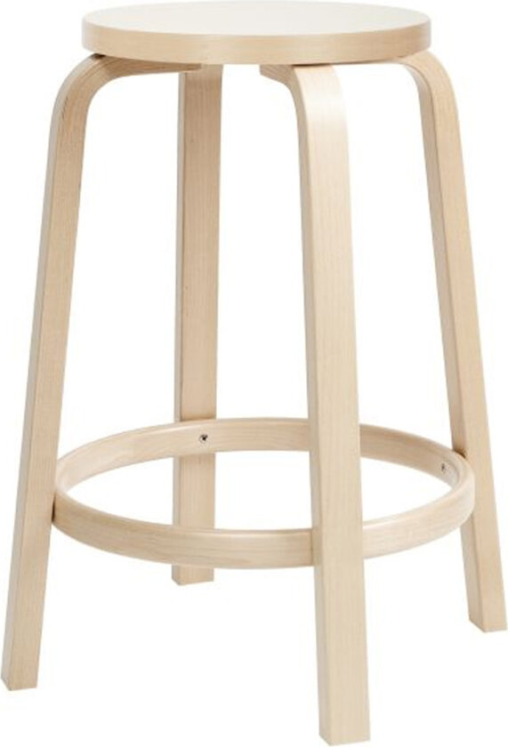 Barstol 64, 65 cm, Vit laminat - Barstoler & barkrakker - Alvar Aalto - Tre farget - Tre