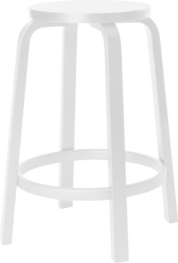 Barstol 64, 65 cm, Helt vitlackad - Barstoler & barkrakker - Alvar Aalto - Hvit - Tre