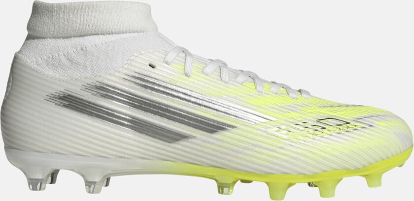 F50 Sparkfusion League Mid Cut FG/AG Cloud White/Iron Metallic/Hi-Res Yellow 38 2/3