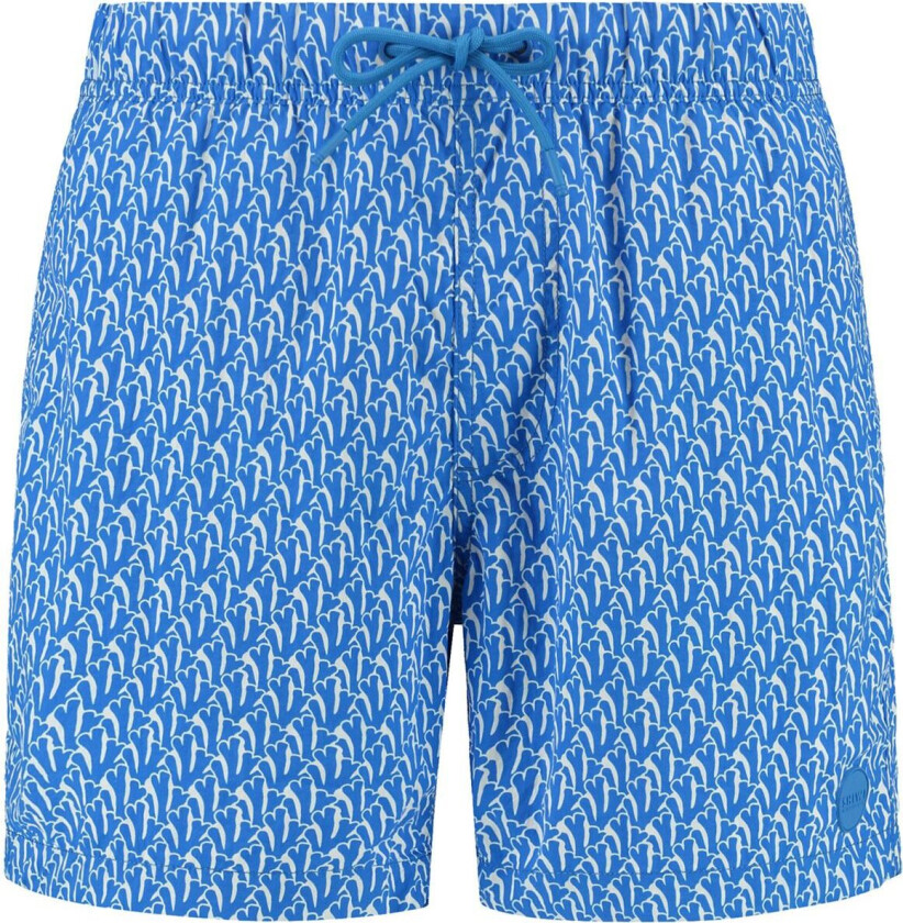 Badeshorts Nick Wavy Korall Blå Mørkeblå Størrelse S