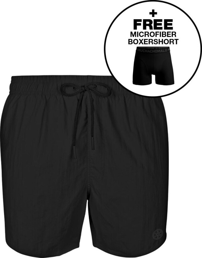 Solid Badeshorts Svart Størrelse XXL