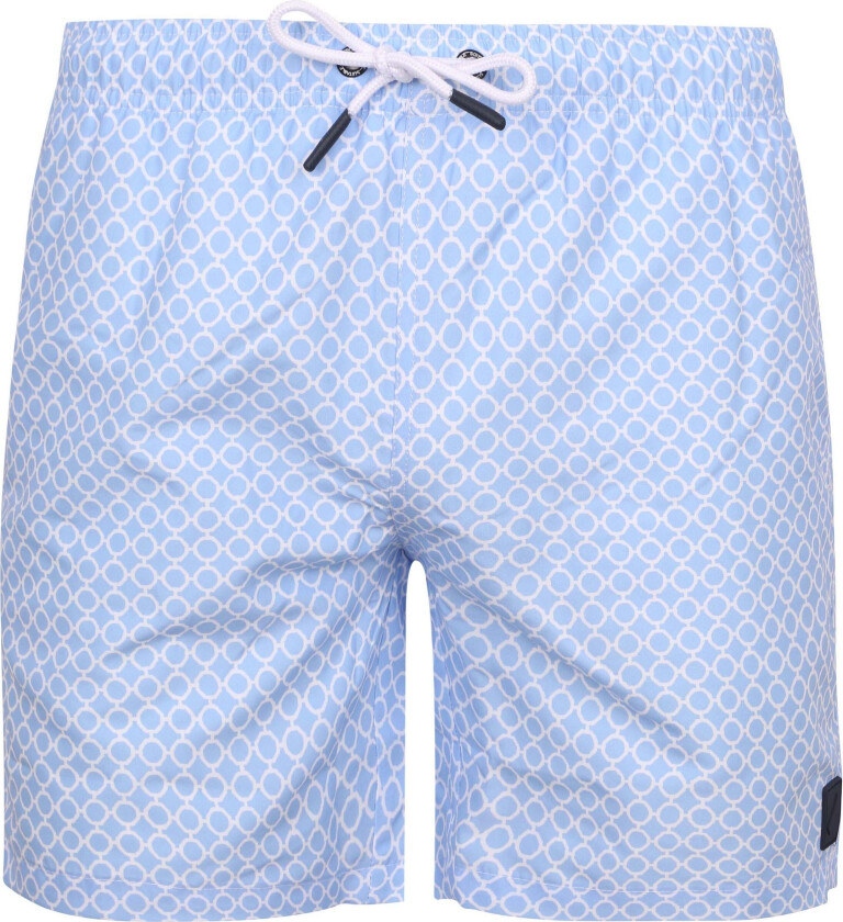 Badeshorts Circle Chain Lysblå Blå Lyseblå Størrelse M