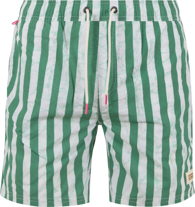Scotch & Soda Badeshorts Streifen Grün Grønn Størrelse XL