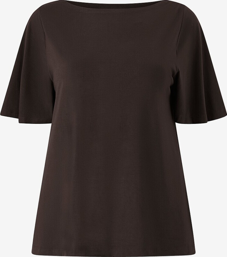 Topp med båthals - Brun
