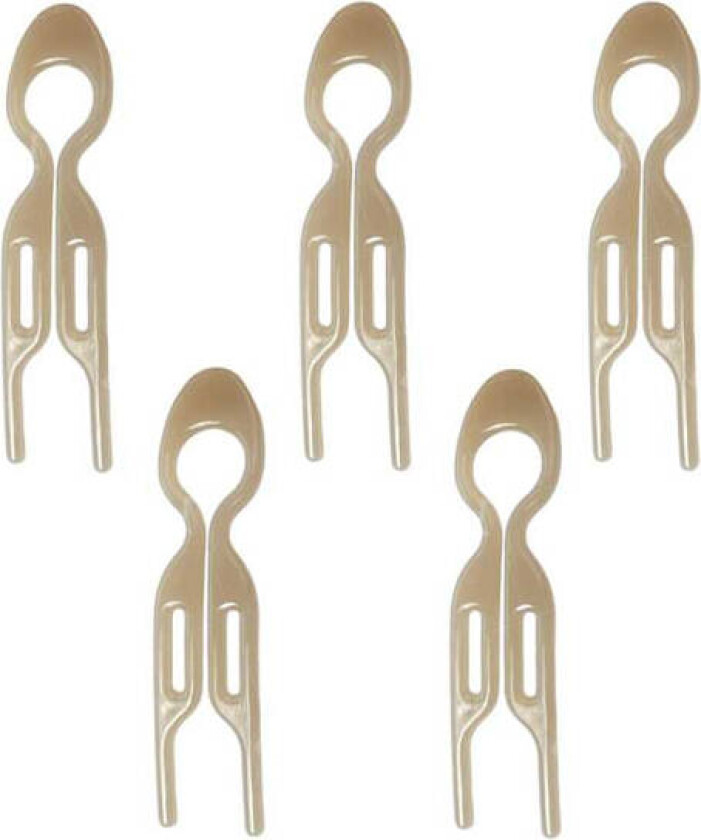 5 stk U-formede hårkammer, franske hårnåler for kvinner Beige Beige