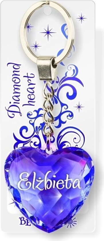Keychain Diamond Heart Nøkkelring - Elizabeth (BEHA0047)