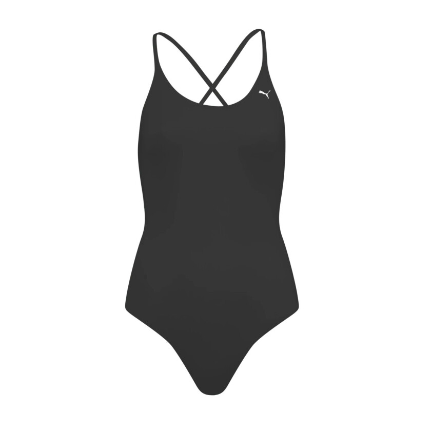 Swim V-Neck Crossback Swimsuit, badedrakt, dame BLACK