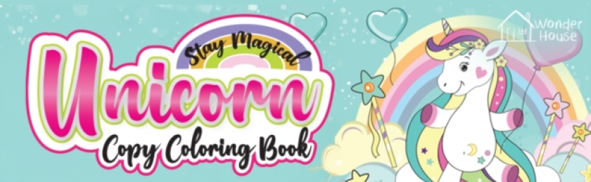 Stay Magical Unicorn Copy Coloring Book