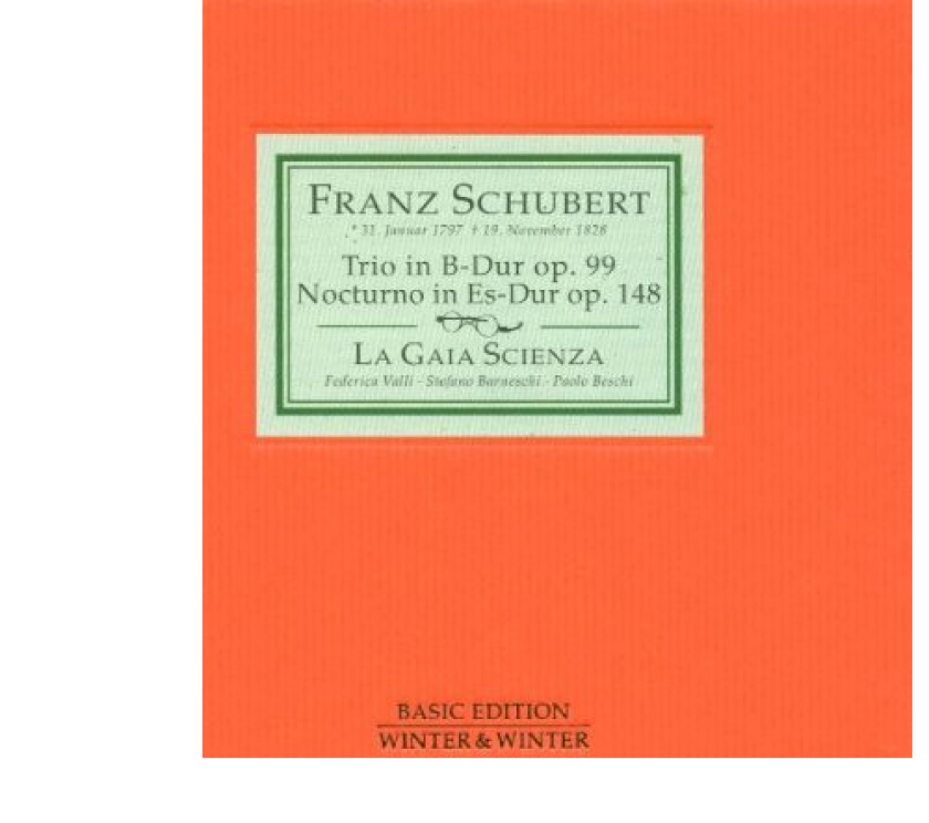 La Gaia Scienza Schubert: Piano Trio, D898; Norturno CD