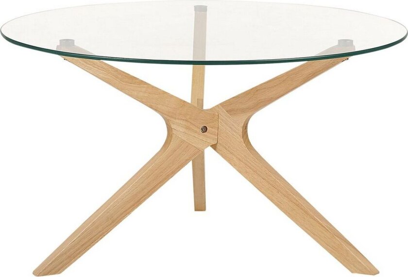 Soffbord Beliani Valley Transparent\|\|Light wood