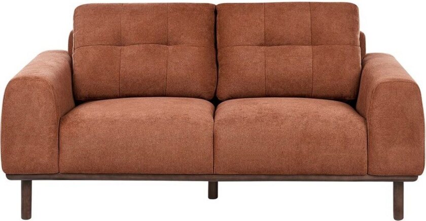 2-sitssoffa Beliani Laurila Beige, mörkt trä Brown\|\|Dark colored wood