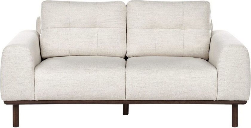 2-sitssoffa Beliani Laurila Beige, mörkt trä Beige\|\|Dark colored wood