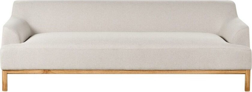 3-sitssoffa Beliani Sosjo Beige, ljust trä Beige\|\|Light colored wood