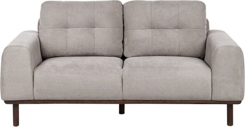 2-sitssoffa Beliani Laurila Beige, mörkt trä Grey\|\|Dark colored wood