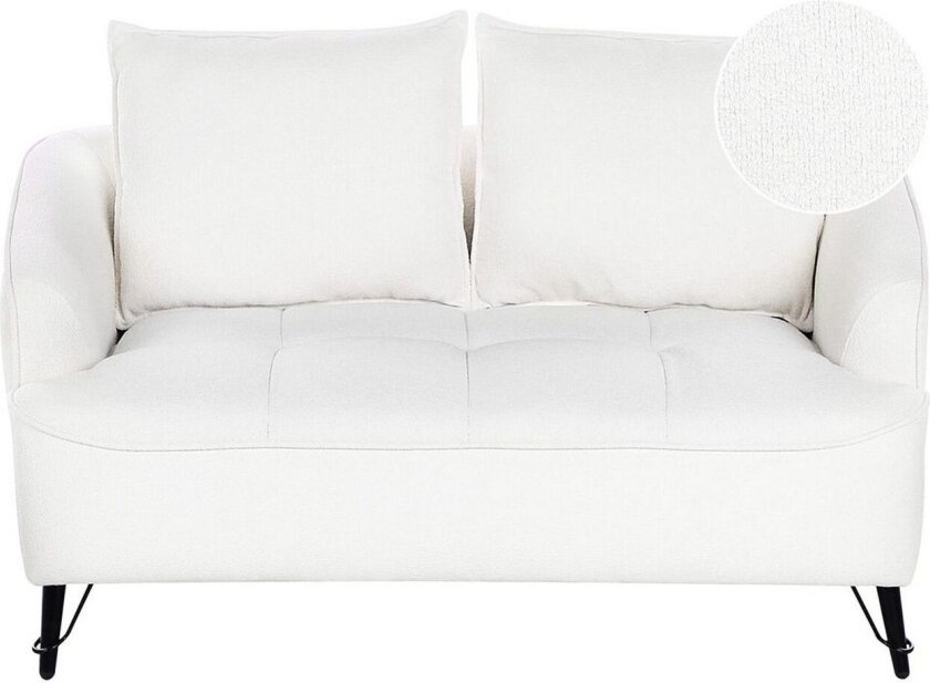 2-sitssoffa Beliani Hobro Brun, Svart White\|\|Black