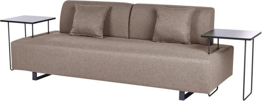 3-sitssoffa Beliani Sokna Beige, svart Brown - Brun