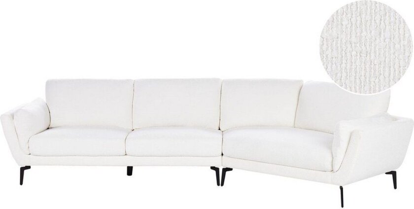 3-sitssoffa Beliani Kansseli Beige, svart White\|\|Black