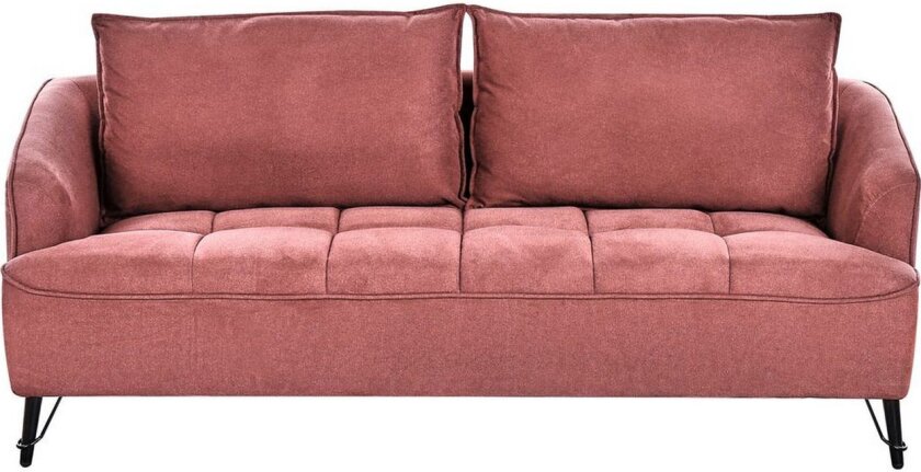 3-sitssoffa Beliani Hobro Brun, Svart Pink - Rosa