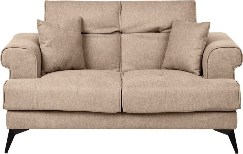 2-sitssoffa Beliani Skive Beige Brown - Brun