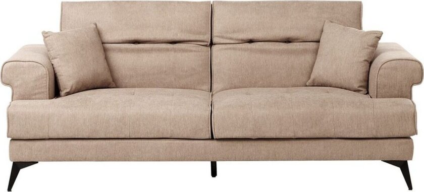 3-sitssoffa Beliani Skive Beige Beige VALUE_MISSING_2 - Beige