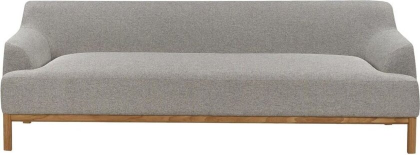 3-sitssoffa Beliani Sosjo Beige, ljust trä Grey\|\|Light colored wood