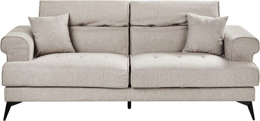 3-sitssoffa Beliani Skive Beige Beige VALUE_MISSING_1