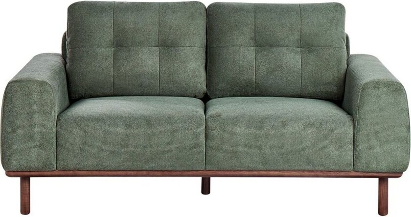2-sitssoffa Beliani Laurila Beige, mörkt trä Green\|\|Dark colored wood