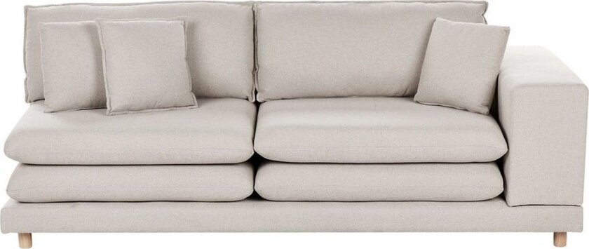 2-sitssoffa Beliani Heden Beige/ljust trä Beige\|\|Light colored wood