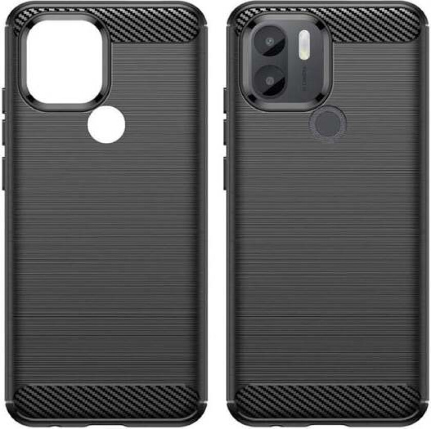 Carbon Case for Xiaomi Redmi A1+ Flexible Silicone Carbon Cover Black