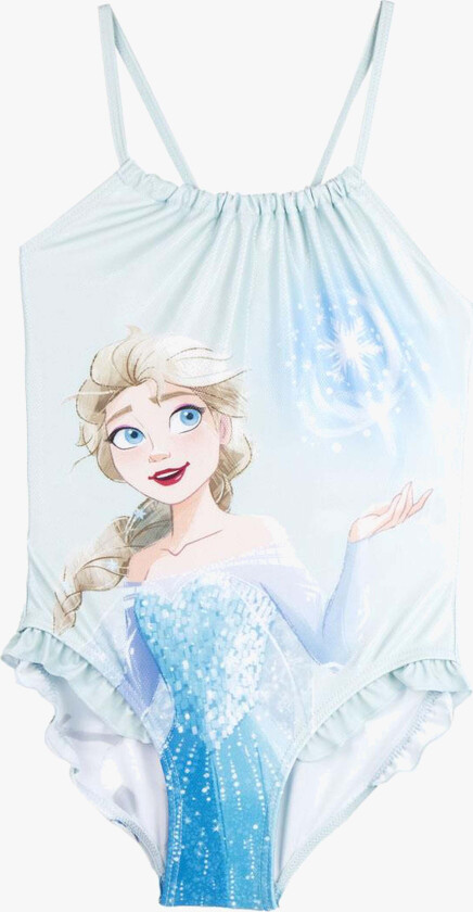 Badedrakt, Lyseblå, 116-122 - Badetøy - Elastan,Polyester