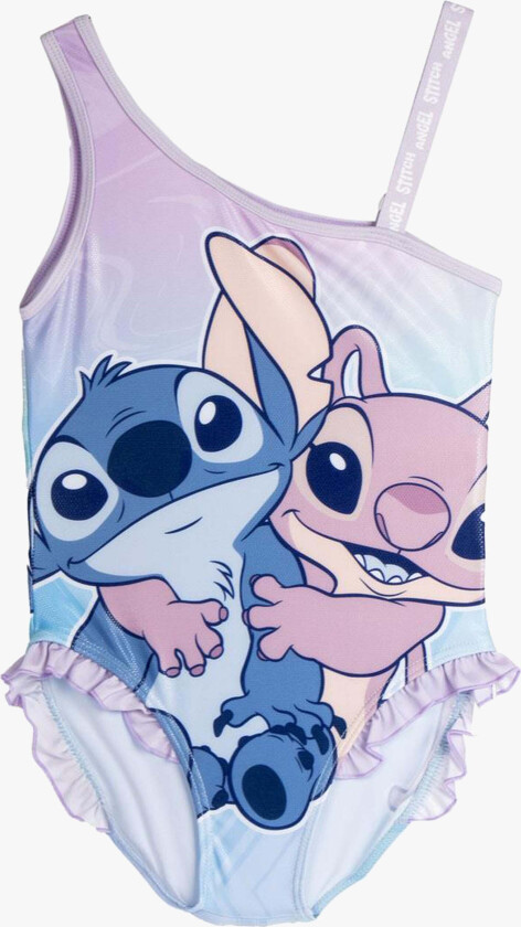 Disney Stitch Badedrakt, Blå/Lilla, 110-116 - Badetøy - Elastan,Polyester