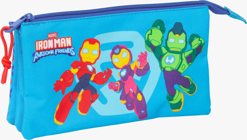 Iron Man Trippelpennal, Blå - Pennal - Polyester