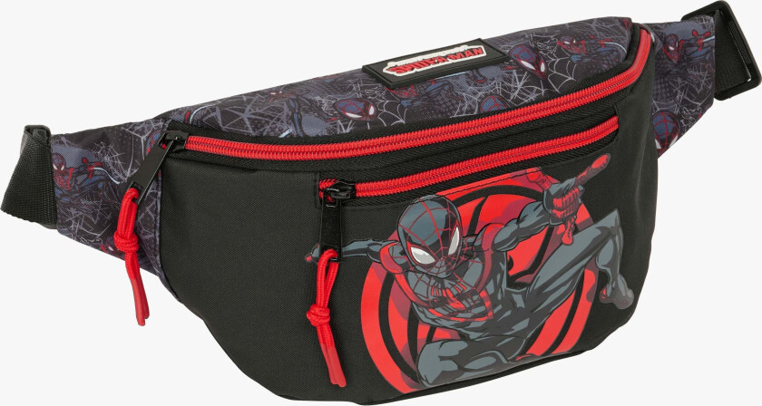 Miles Morales Midjeveske, Svart - Rumpetasker - Polyester