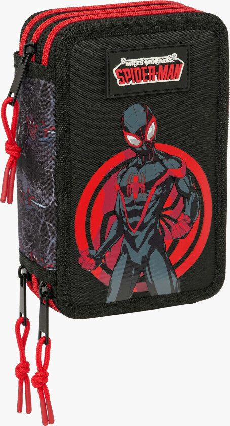 Miles Morales Fylt Trippelpennal 37 Deler, Svart - Pennal - Polyester