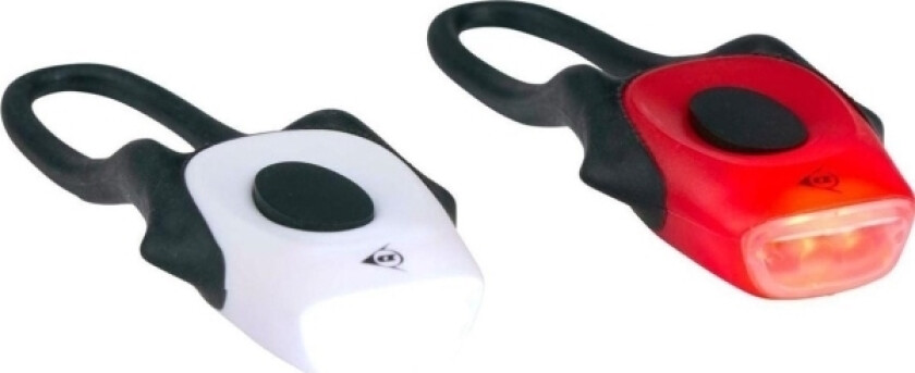 Bilde av DUNLOP PRO SILIKONE LED SYKKEL LAMPESETT FORAN OG BAK