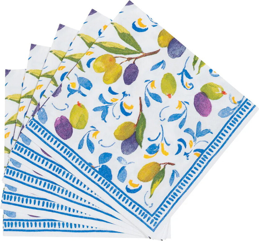 Mediterranean Blue cocktailservietter 20-pakning