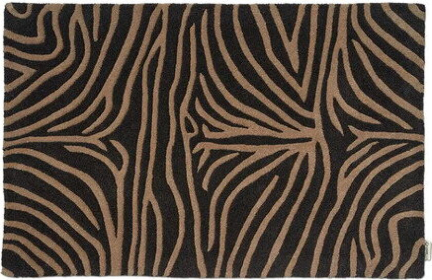 Zebra dørmatte charcoal