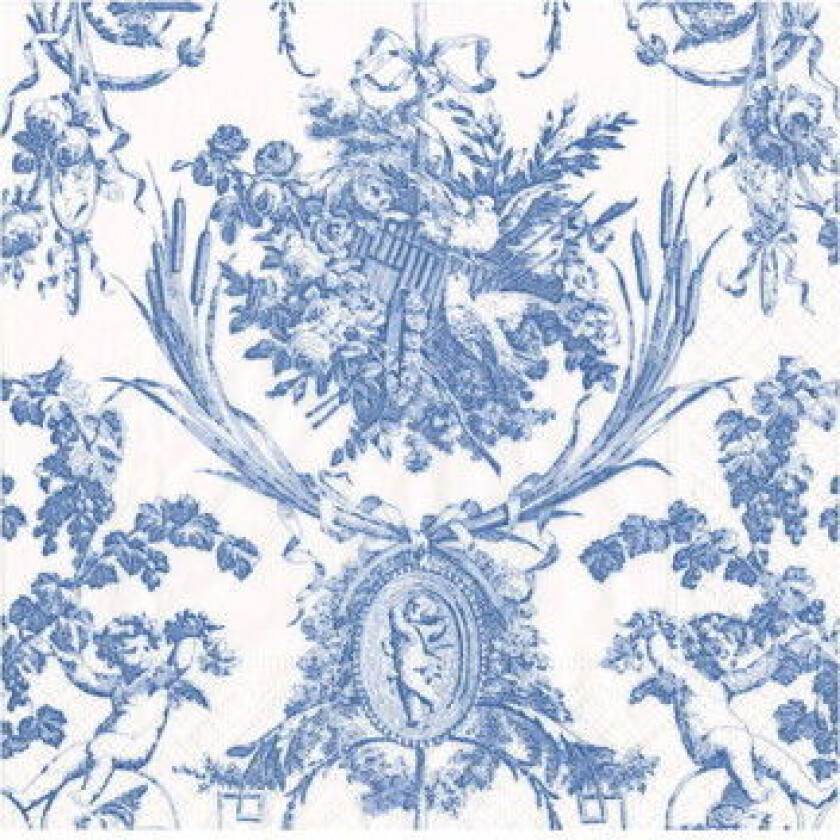 Romantic Toile serviett blå 20-pk