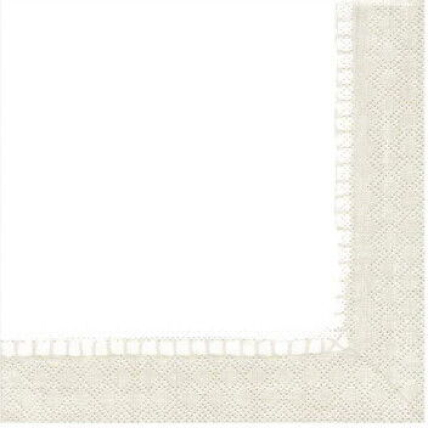 Linen Border serviett 20-pk