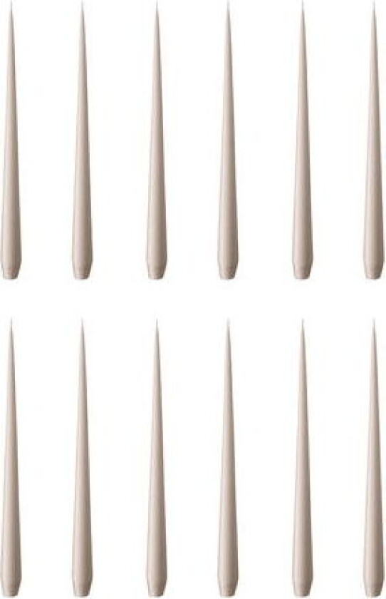 Bilde av Kronelys linen grey 12-pk